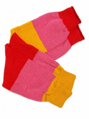 Loved Colorblock Pink Red Yellow Leg Warmers